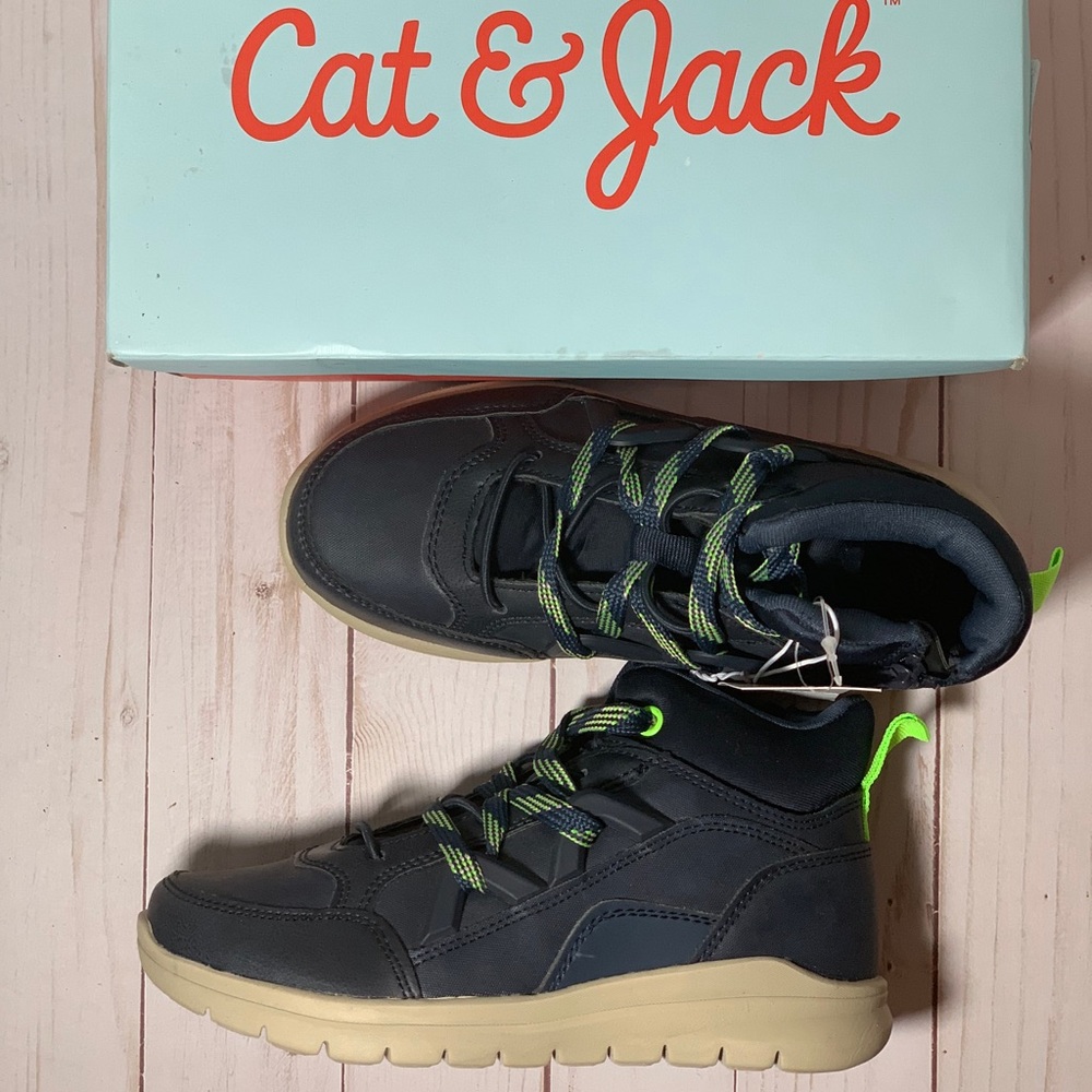 🔥💥😮Cat & Jack Little Boy Navy Andrew Sneakers